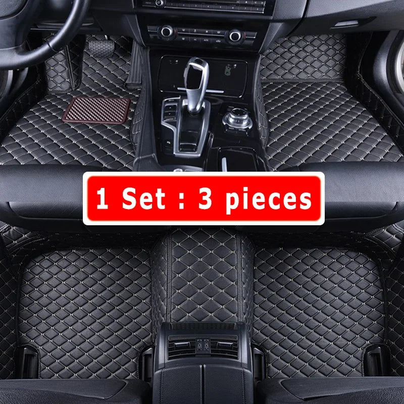 Car Floor Mats For Fiat Bravo 2012 2011 2010 2009 2008 Leather Waterproof Anti-Dirty Carpets Auto Interiors Products Foot Pads