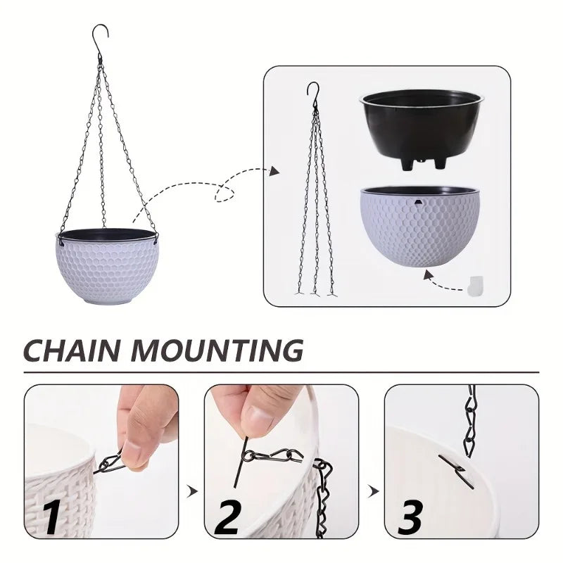 Garden Hanging Planter Macrame Plant Storage Basket Indoor Outdoor Flower Pot Holder Plant Hangers Home Decor Hanging Plant