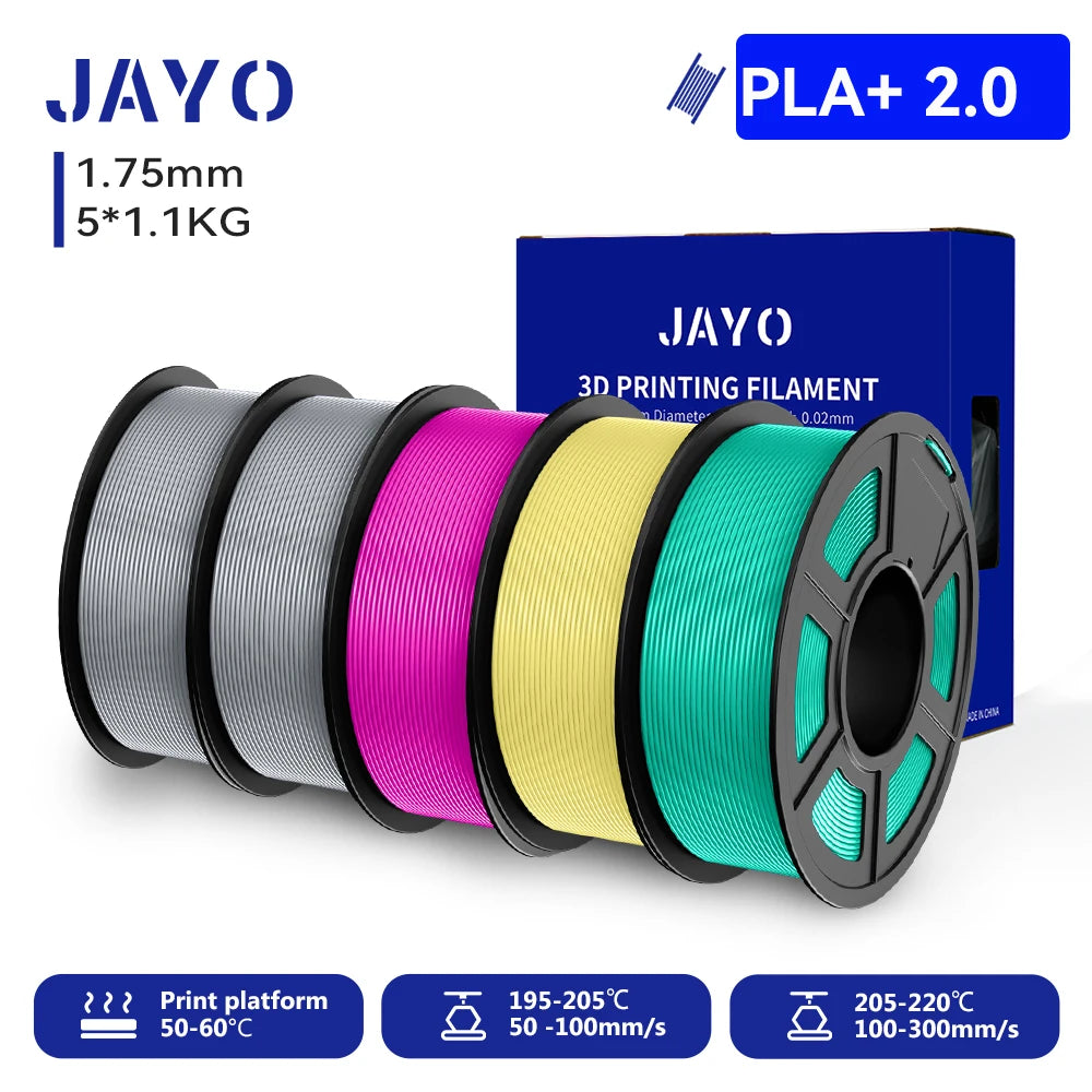 JAYO 3D PLA / SILK / PLA META / PETG / PLAMatte / ABS / High Speed PLA/ PLA PLUS 3D Filament 1.75mm Printer Filament 1.1KG/Roll