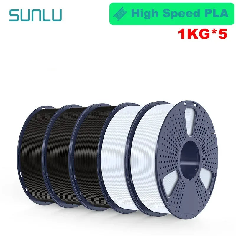 SUNLU PLA/PLA+/PETG/SILK/PLA Matte/ PLA Meta Filament 5KG 1KG/ Roll 1.75mm +/-0.02MM 3D Printer Filament Neatly Wound Filament