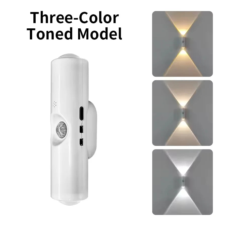 NEW Smart RGB Gradient Night Light Magnetic Motion Sensor Rechargeable Wall Lamp for Bedroom Bathroom Closet Garden Home Decor