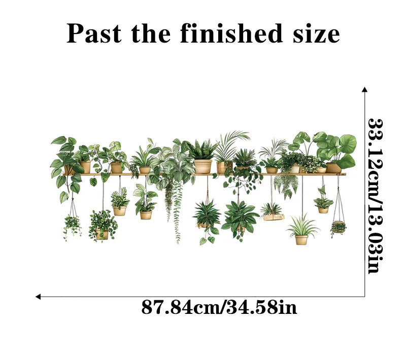 Multiple Flower Shelf Potted Furniture Wall Stickers Home Decor Accessories Living Room Bedroom Decoration Kids Room Wall Decals