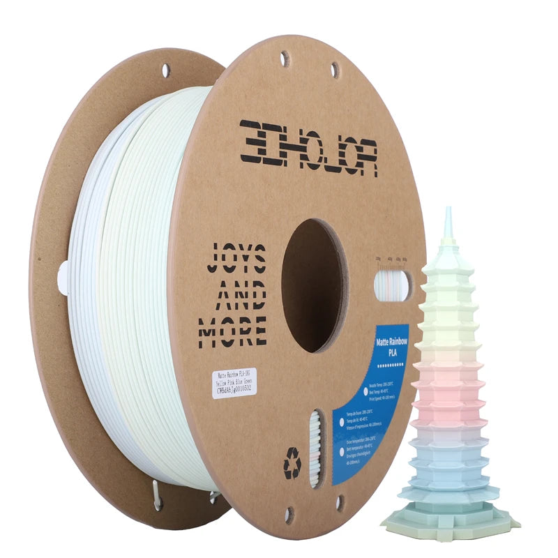 3DHOJOR PLA 3D Printer Filaments 1KG 1.75MM Matte PLA 3D Printing Material Upgraded Matte PLA Filament Multi-Color Filamento PLA