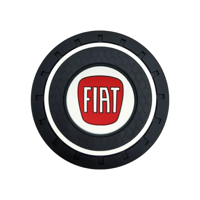 Car water cup mat interior soft rubber anti slip cup mat For Fiat 500 Punto 124 125 500 Bravo Stilo Panda Abarth Tipo Viaggio