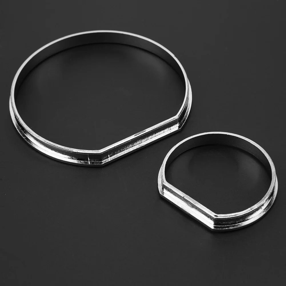 For BMW E46 Chrome Gauge Dash Dial Rings Bezel Trim Speedometer AC for BMW E46 M M3 Car Circle Styling Cover Car Accessories