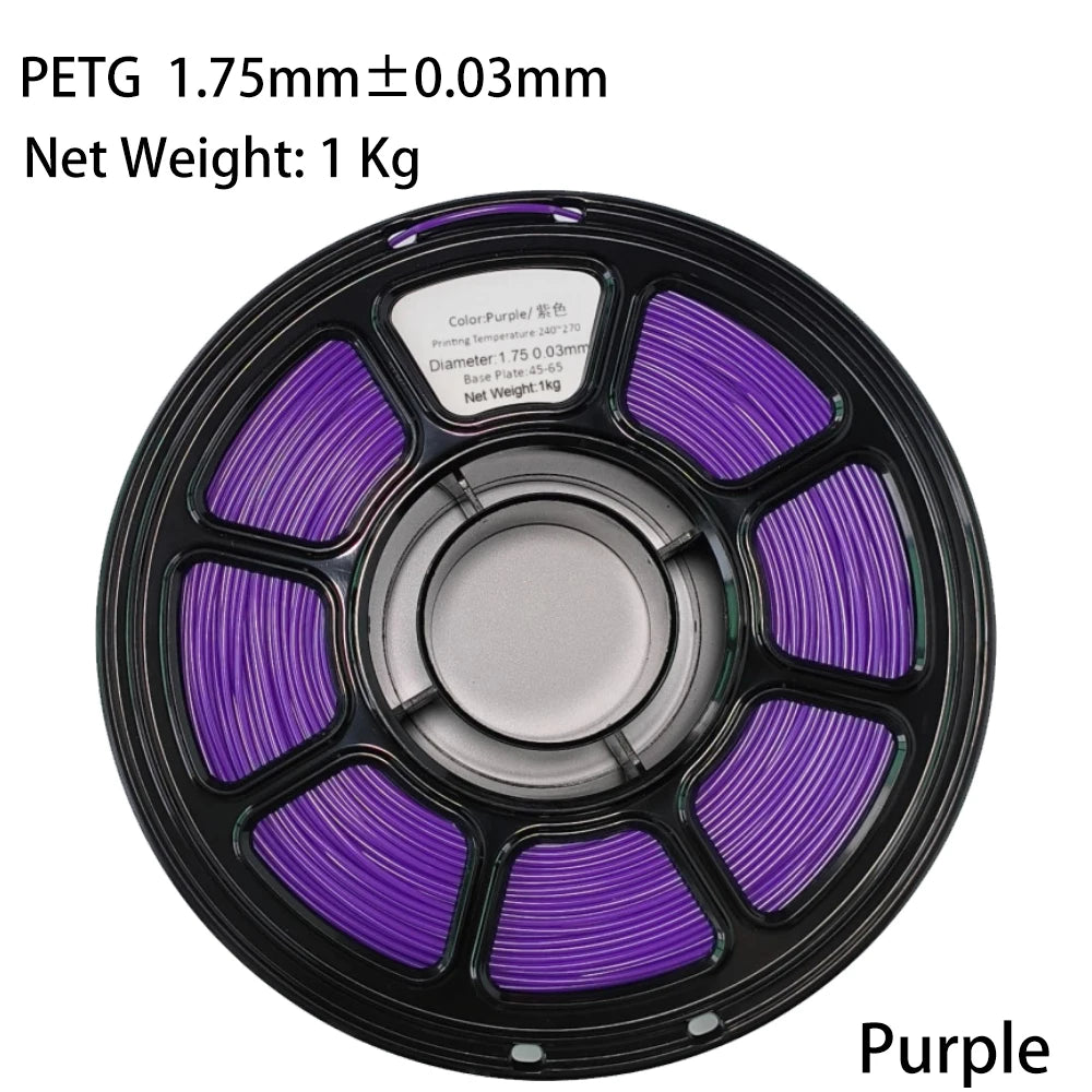 PLA/PETG Colorful 3D Filament Net Weight 1KG High Speed 3D Printer Filament High Flow Speed 3D Printing Mateial Pla 3D Printer