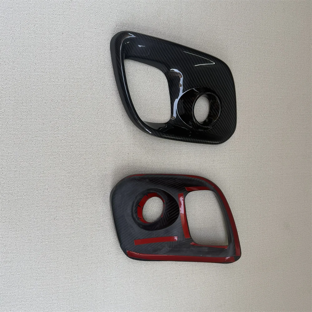 For Fiat, Abbas Fiat 595 Abarth Carbon Fiber, Front Lip, Front Shovel Chin Modification Front Fog Lamp Cover