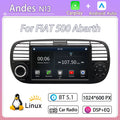 For FIAT 500 Abarth  (2007-2015-7inch)new Linux system wireless CarPlay in-car device, new model, navigation, video,Bluetooth