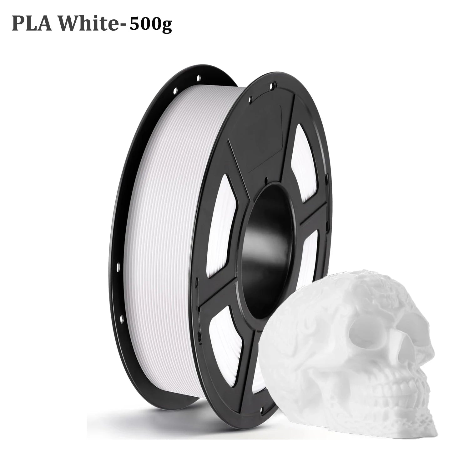 PLA 3D Printer Filament, 1.75mm, Dimensional Accuracy +/- 0.02 mm,250g/500g Per Spool, Black/White/Blue/Red