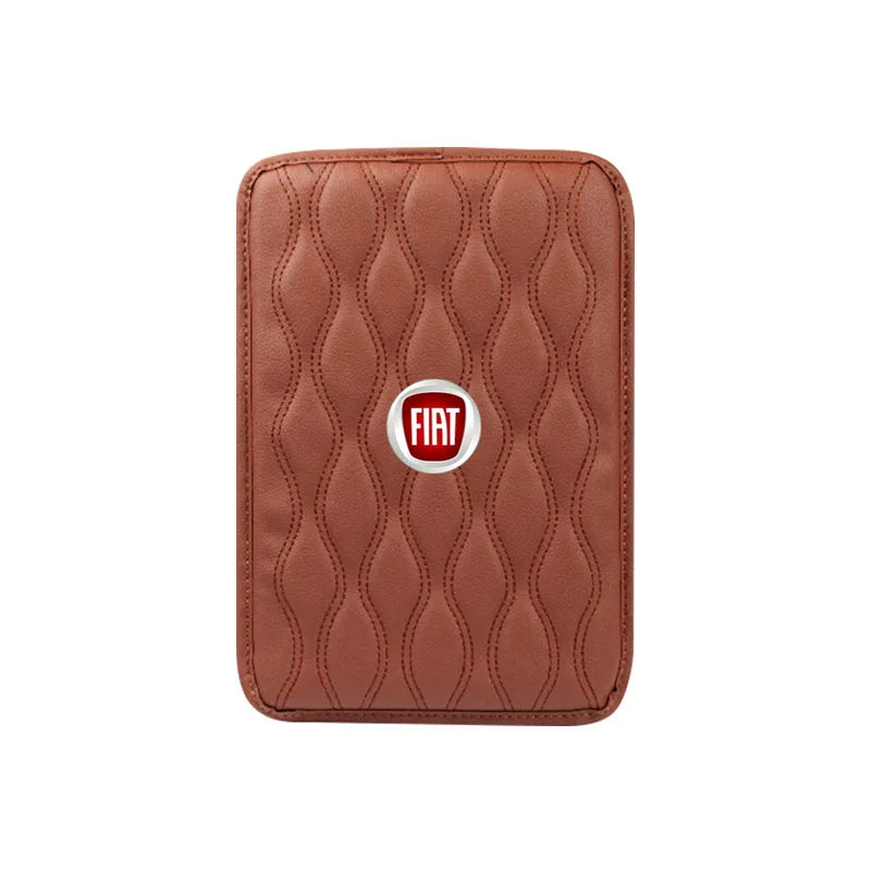 Car Armrest Mat Center Console Leather Protection Cushion For Fiat Ducato Abarth Tipo Panda Bravo Doblo Stilo 500 124 125