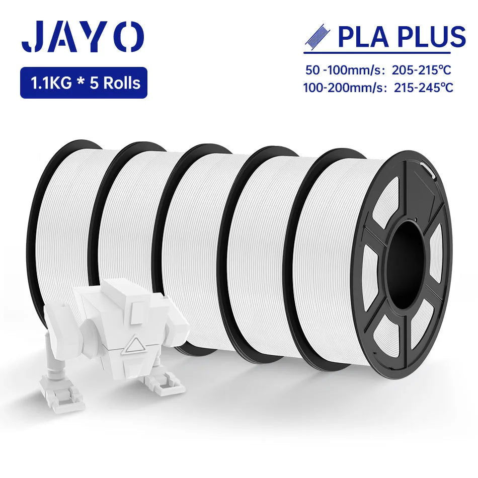 JAYO PLA / PLA Plus/ SILK PLA / PLAMeta/TPU SILK/ABS / PETG 3D Filament 1.75mm 0.65/1.1KG 3D Printer Filament PLA Rainbow 5Roll