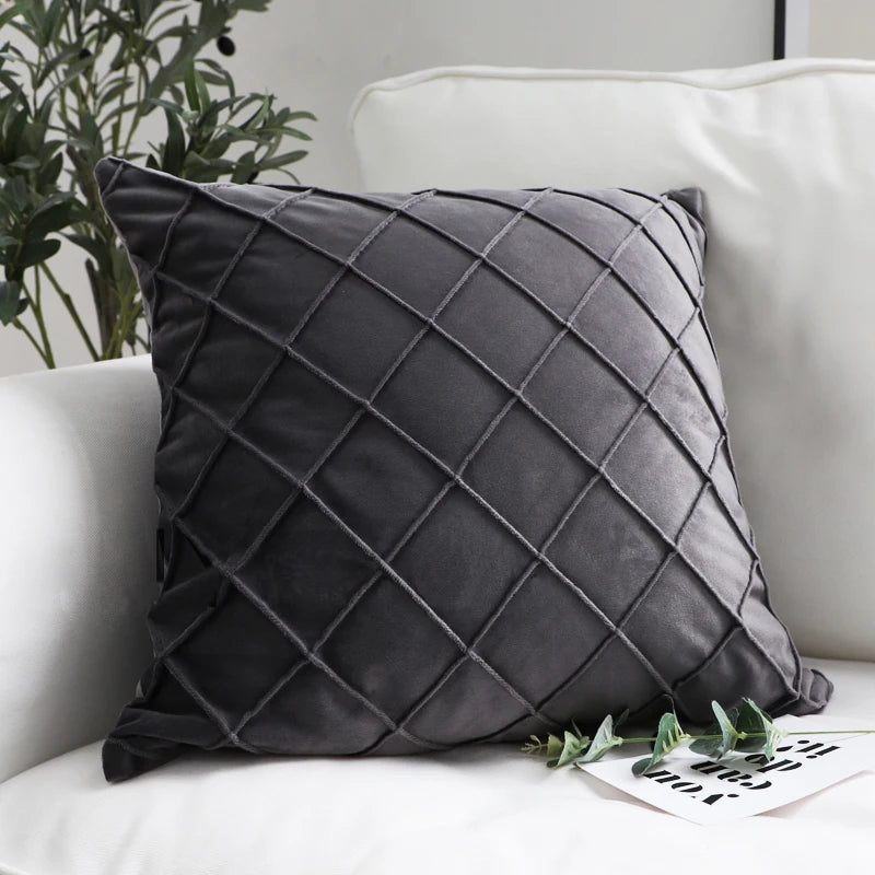 Multi-Color Velvet Cushion Cover For Sofa Living Room Soft Pillowcase Nordic Style Modern Home Decor Zipper Fundas De Cojines