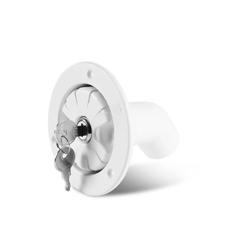 Car Accessories Black/White Round Gravity Water Inlet with Lock RV Accessories Caravan for RV Boat Camper Trailer Exterior Hatch