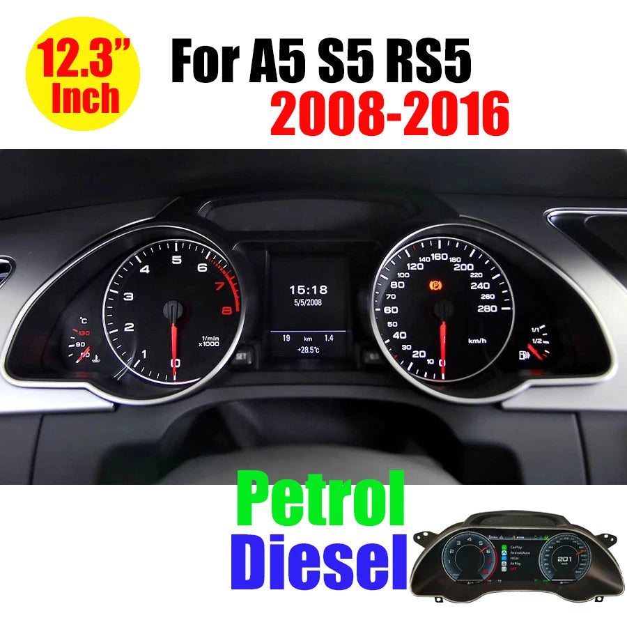 Instrument Cluster Virtual Cockpit Digital Speedometer LCD Dashboard Gauge For Audi TT TTS A3 A4 B8 A5 S5 Q3 Q5 RS4 RS5 A6 A7 Q7