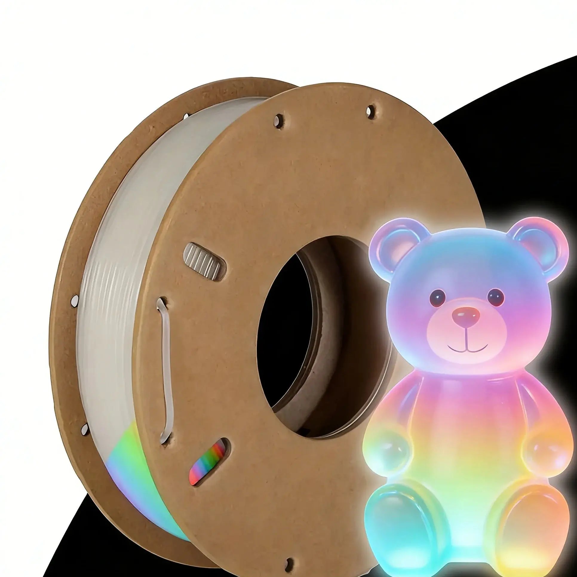 PLA glow white to rainbow 1.75mm 250g Filajoy3D 3D Printing Filament 250g Dimensional Accuracy +/- 0.03mm Change Color Gradually