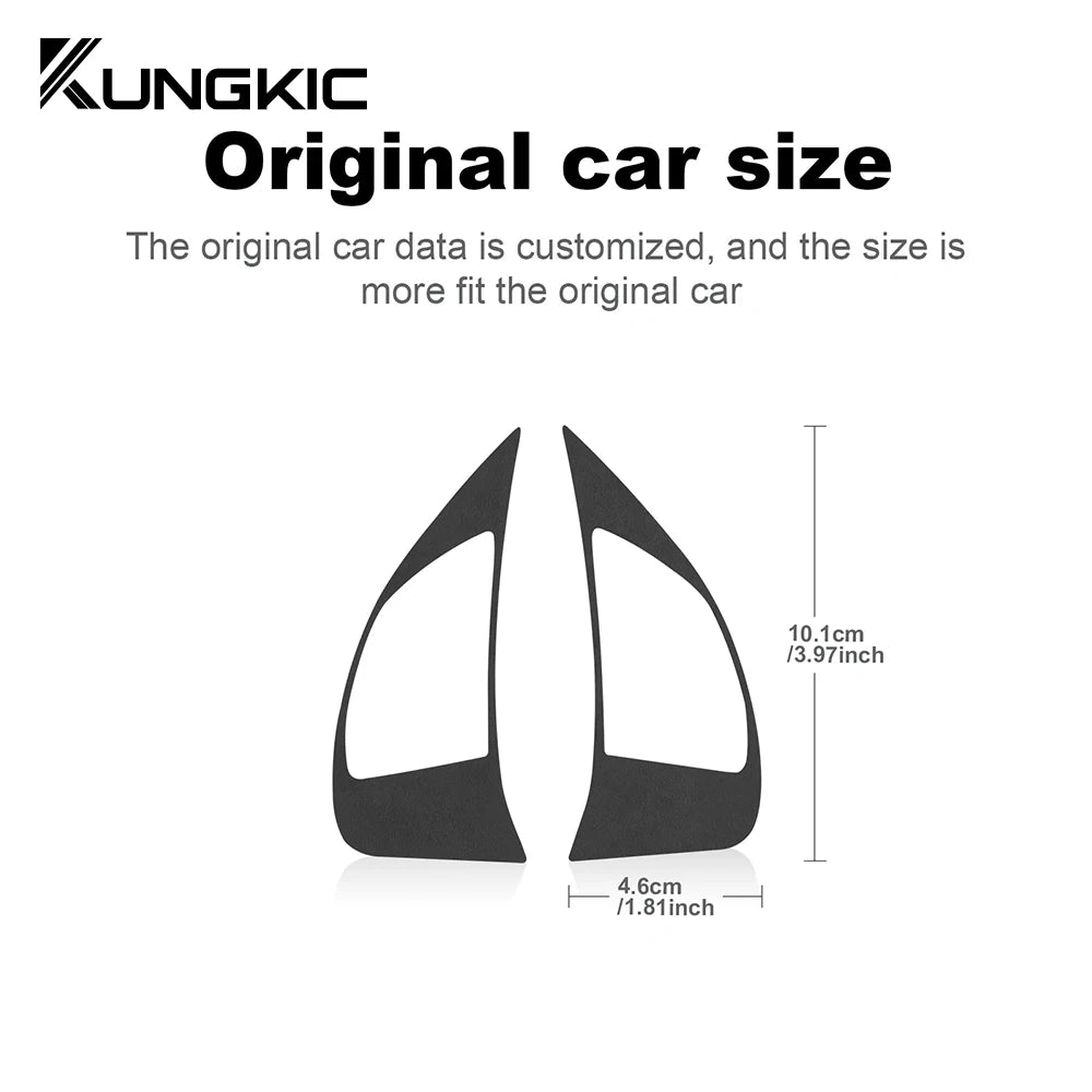 Italian Top Suede Sticker For Fiat 500 2008-15 For Abarth 595 2012-15 steering wheel button frame turn fur interior Accessories
