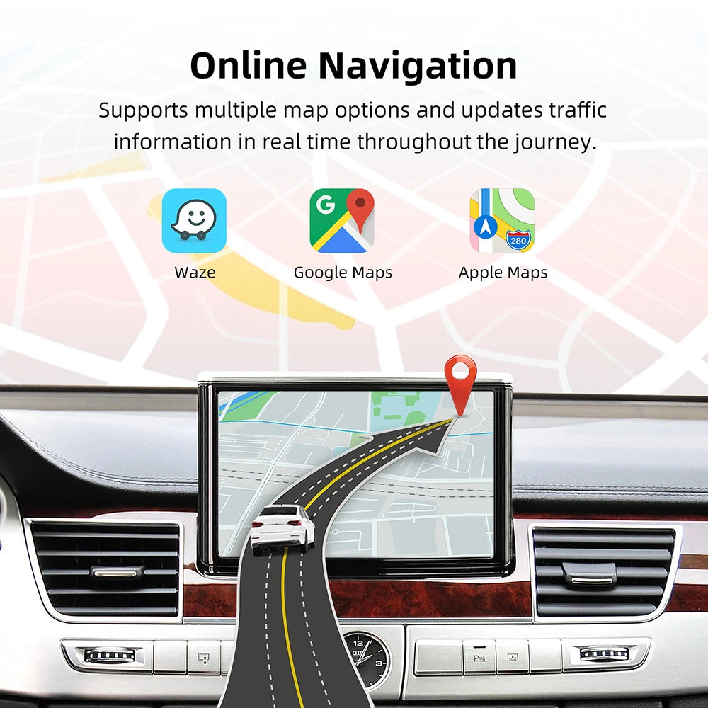 Wireless CarPlay Android auto for Audi A8 2010-2017 6.5"/7" Screen MMI 3G with CarPlay & Android Auto Retrofit Kit