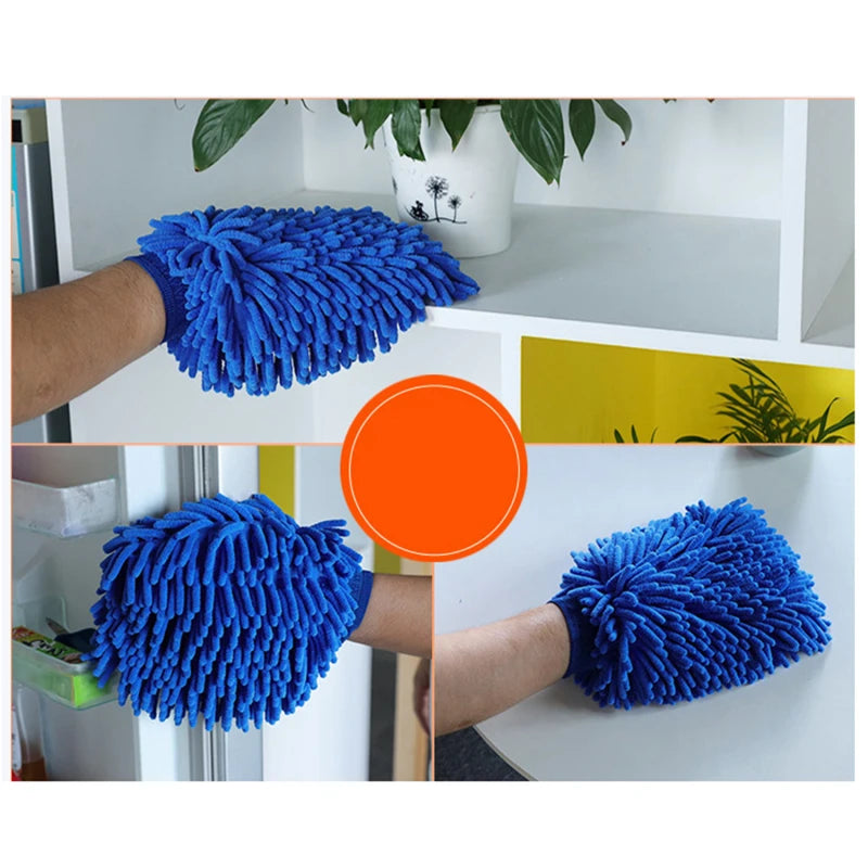 Car Wash Mitts Chenille Mitts Plush Wipes Thickened Double Sided Car Accessories Recyclable Cleaning Tools Car Accessories