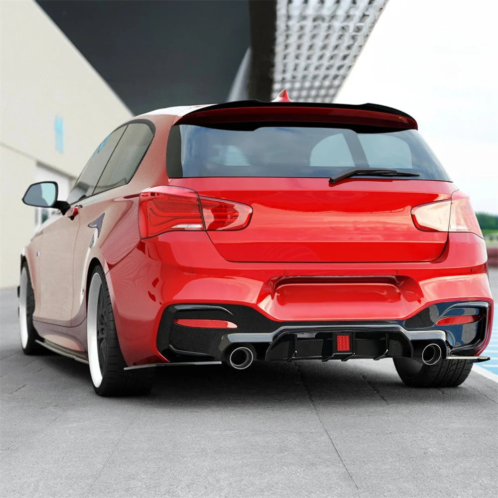 Rear Bumper Lip Diffuser With LED Rear Spoiler For BMW 1er M Sport F20 F21 M135i M140i Fits BMW BMW E92 E93 335I Accessories HOT