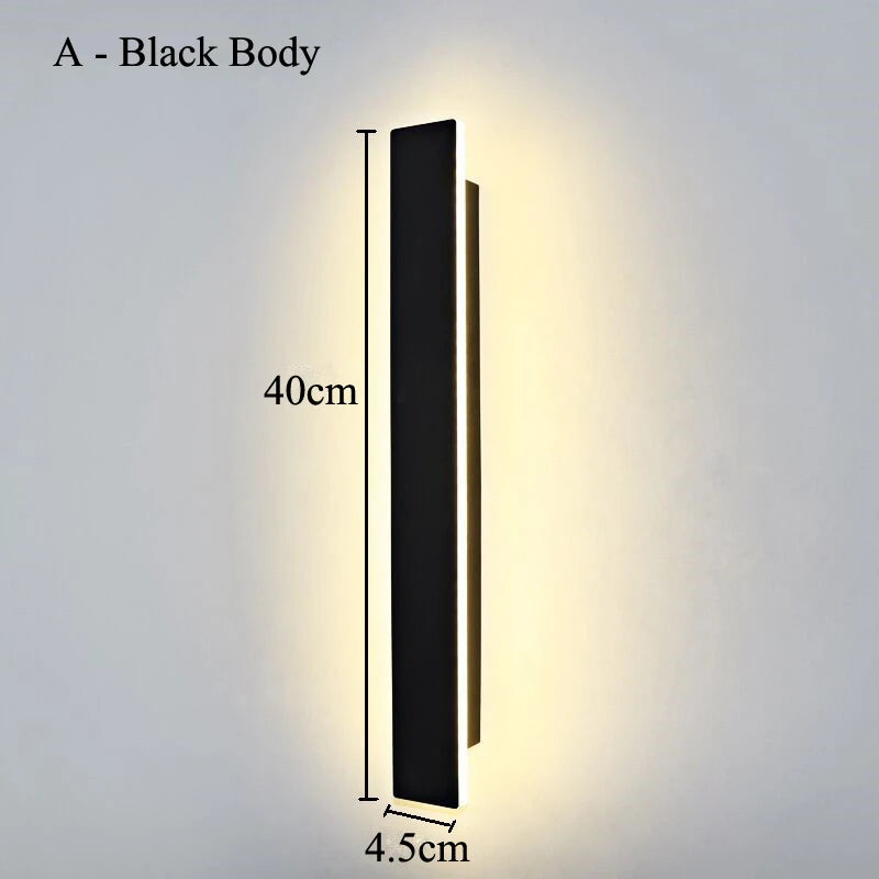 Modern Led Line Wall Light 40CM 15W AC220V Bedside Living Room Background Corridor Stair Porch Long Strip Sconce Lamp Home Decor