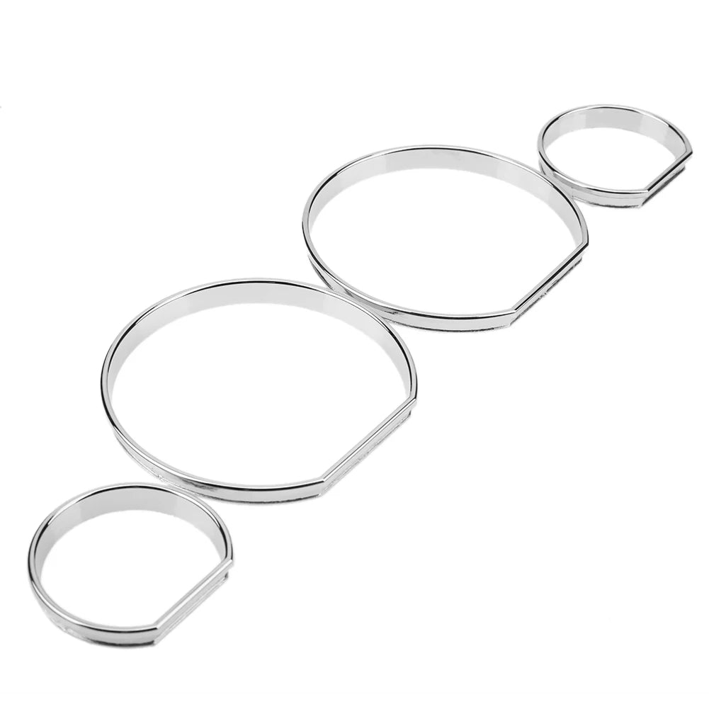 For BMW E46 Chrome Gauge Dash Dial Rings Bezel Trim Speedometer AC for BMW E46 M M3 Car Circle Styling Cover Car Accessories