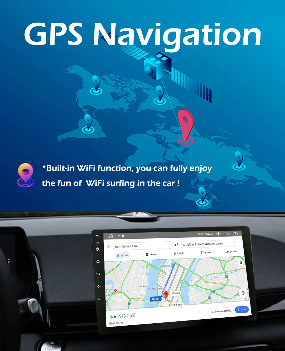 For FIAT 500 2016 2017- 2019 Android 14 Smart System Multimedia Carplay Wireless GPS Navigation DSP Stereo WIFI Accessories