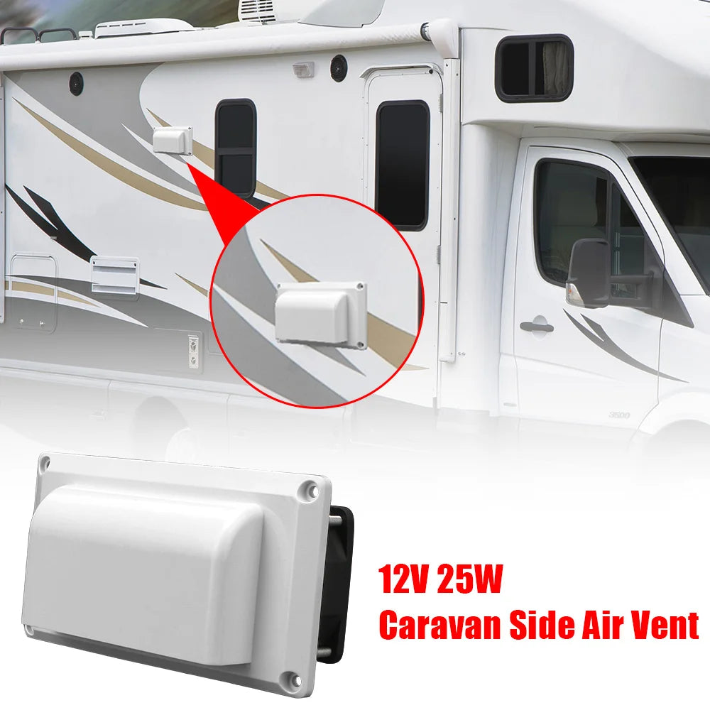 Car Accessories 12V 25W Caravan Side Air Vent Ventilation Exhaust Fan for Camper Trailer Motorhome Boat Marine Yacht