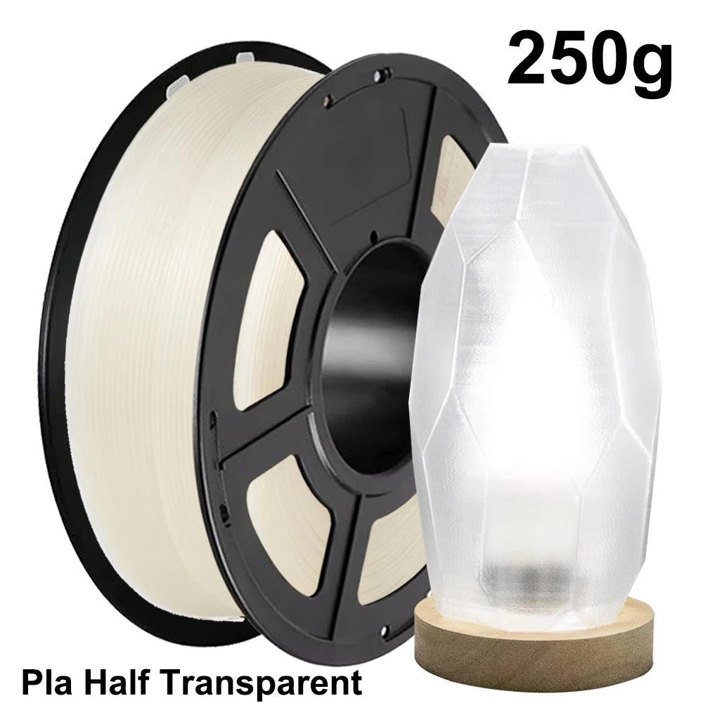 Pla Half Transparent 3D Printer Filament 250g 500g 1Kg 1.75mm Pla Half Transparent Material 3D Printer Materials Consumables