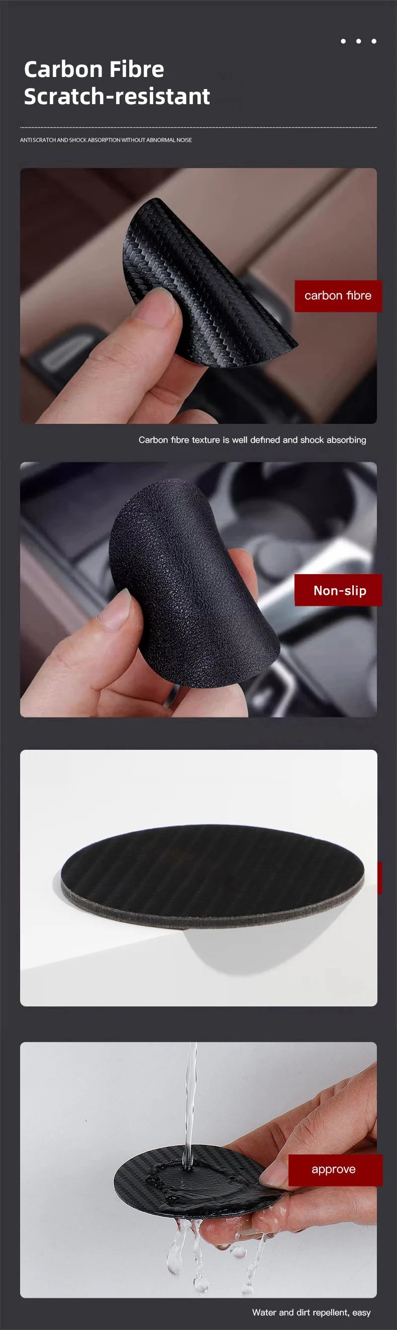 2Pcs Car Leather Coaster Mat Anti-slip Water Cup Pad For Audi A1 A3 A4 A5 A6 A7 A8 Q2 Q3 Q5 Q7 Q8 B6 B8 B9 C5 C7 TT S1 S7 S3 RS6