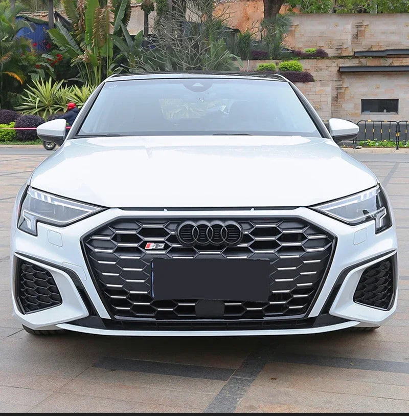 ABS 4 Rings Logo Audi Emblem Car Front Hood Emblem Bonnet Badge Rear Trunk Badge For Audi A3 A4 A5 A6 A7 A1 Q2 Q3 Q5 Q7 Q8 TT