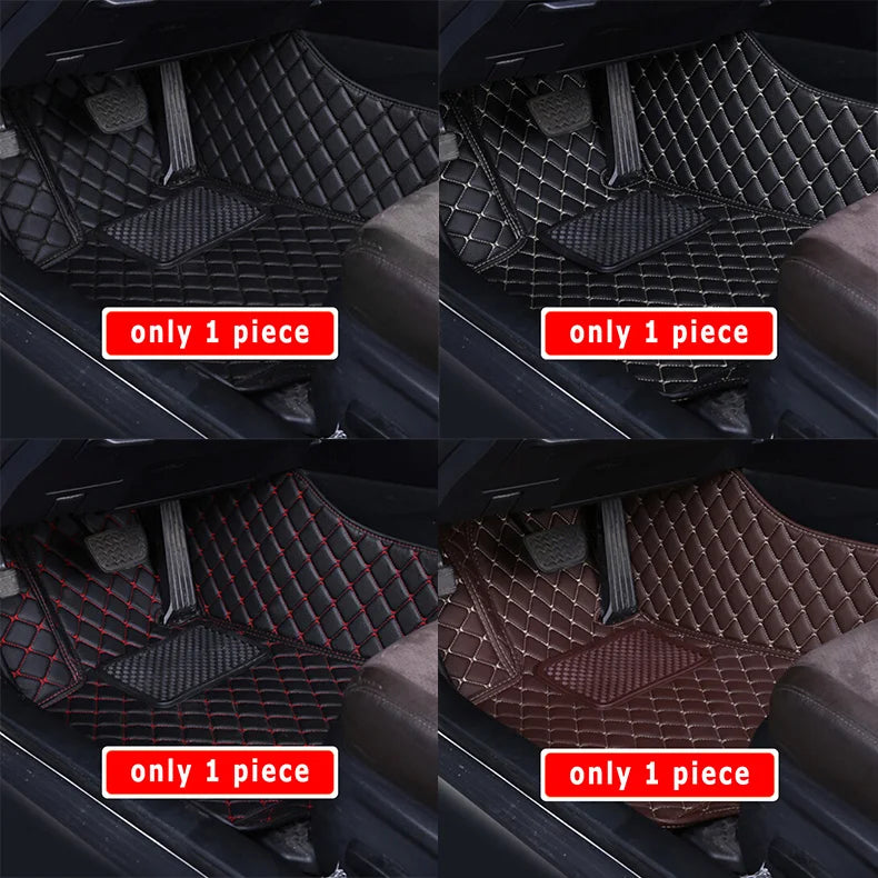 Car Floor Mats For Fiat Bravo 2012 2011 2010 2009 2008 Leather Waterproof Anti-Dirty Carpets Auto Interiors Products Foot Pads