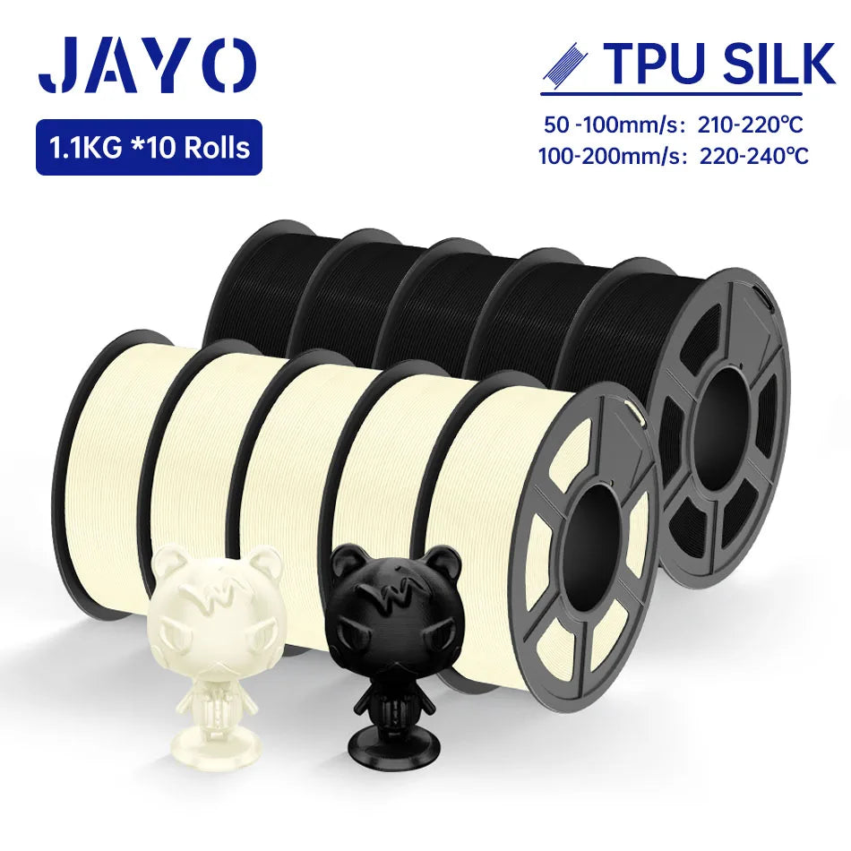 JAYO 3d Filament petg/ pla plus/ pla/PLAMeta /SILK PLA+ 1.75MM PLA 3D Filament for FDM 3D Printer TPU SILK 3D Printing Materials