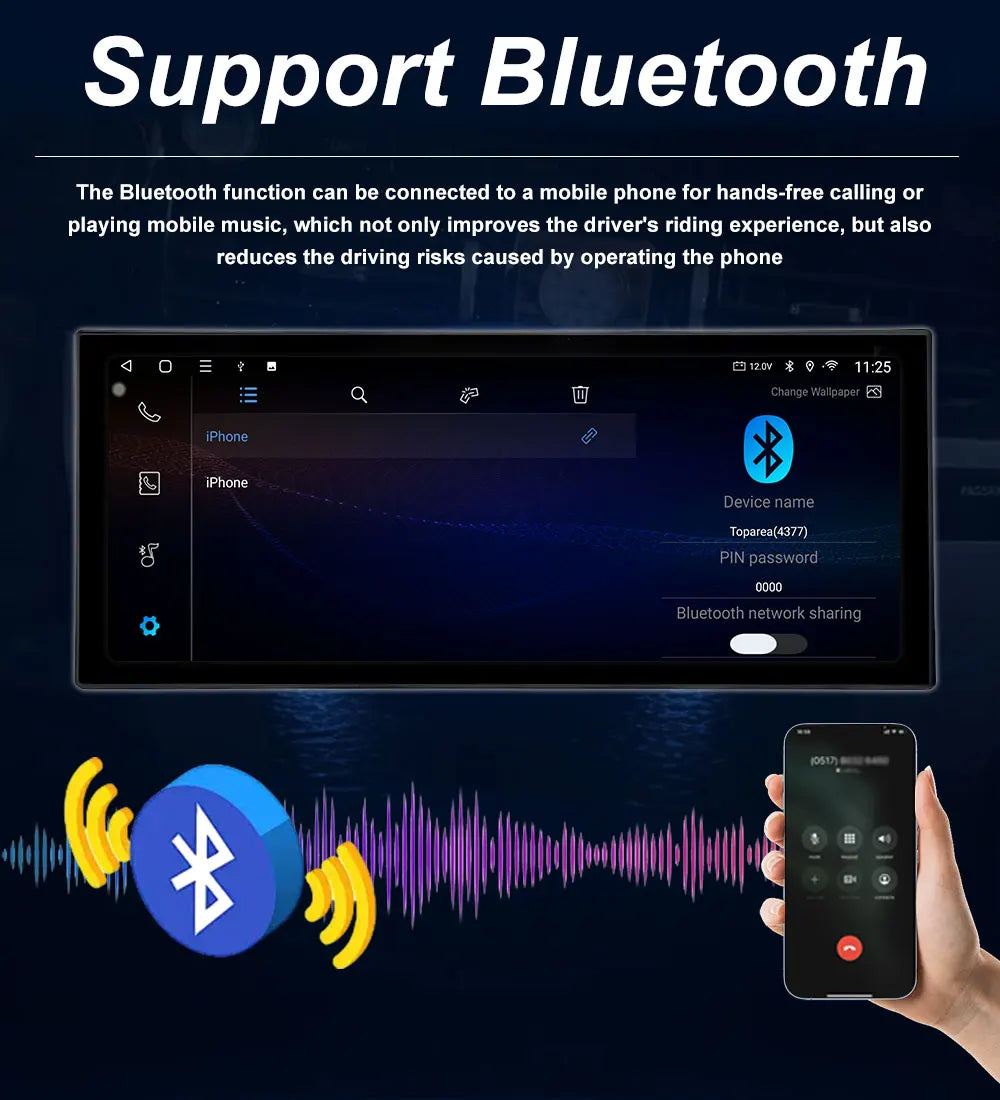 12.3 '' Android 16 for Fiat 500 2007 - 2015 Car Radio Video Multimedia Player BT 4G GPS Navi Wireless Carplay WiFi Touch Screen