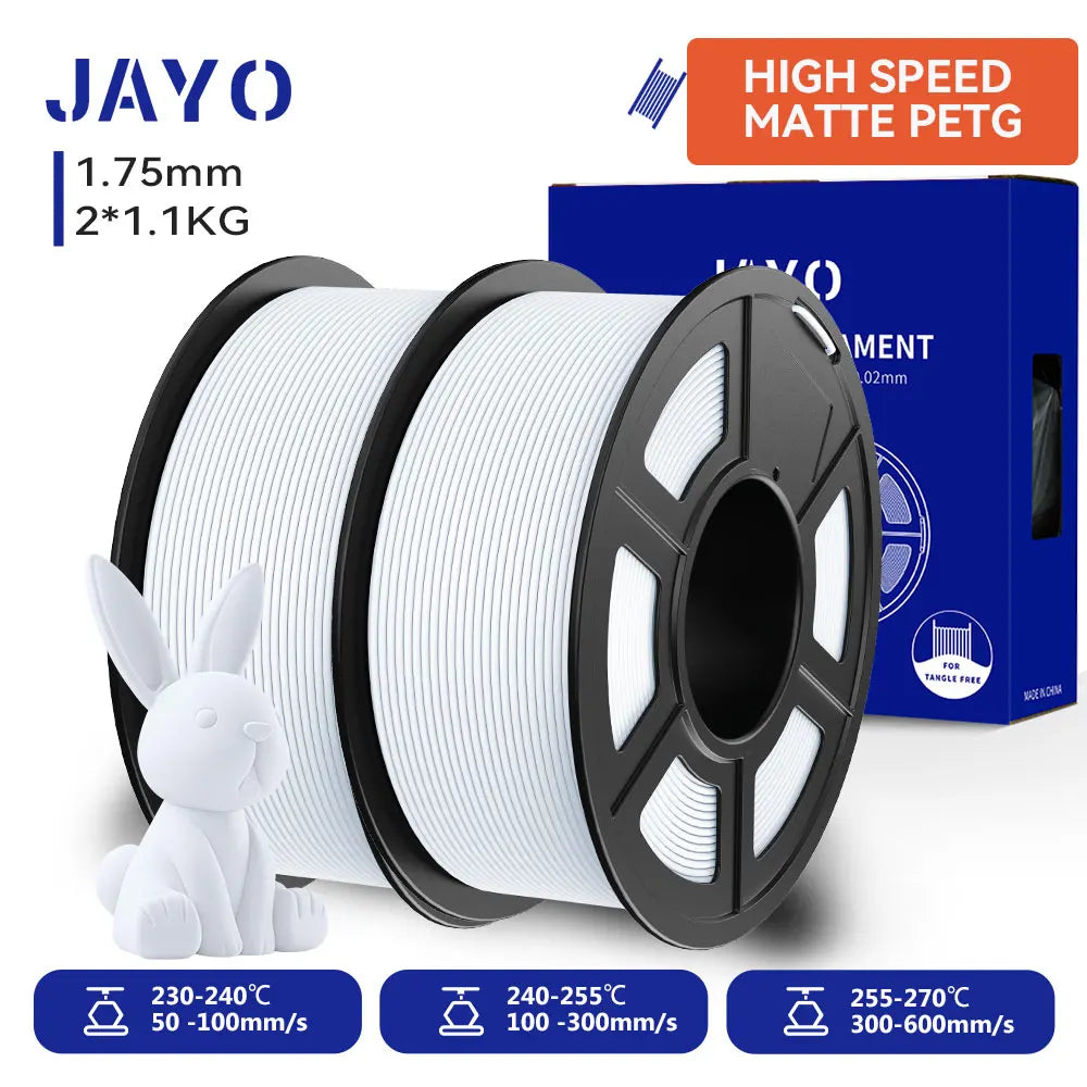 JAYO 3D PETG/ High Speed Matte PETG / PLA Classic/PLA/PLA+/HS PLA/PLA Matte/PLA Meta Printer Filament 1.75mm 3D Printer Filament