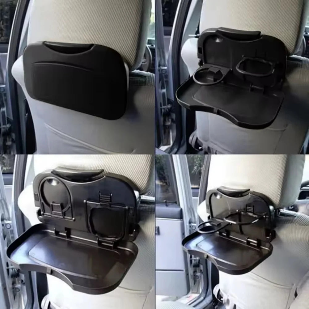 Car Mini Desk Handle Table Seat Back Holder Folding Meal Tray Drink Cup Coffee Stand Storage Case Off Road 4X4 Auto Accessories