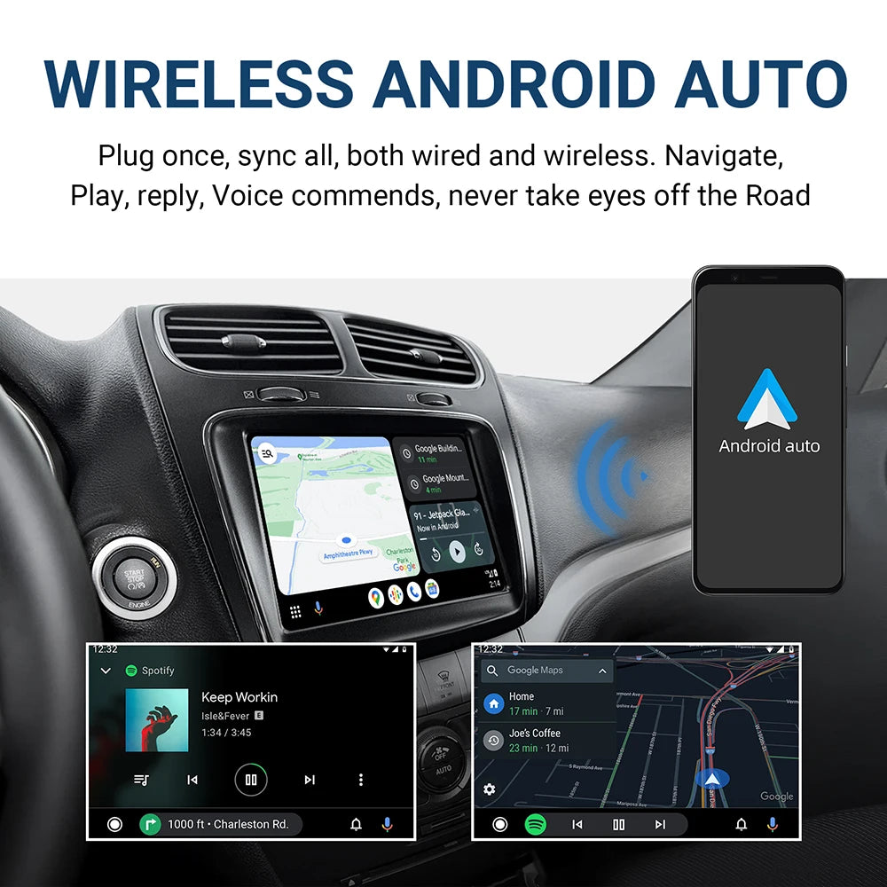 Wireless CarPlay Android Auto retrofit kit decoder box for Fiat Freemont 2013 2014 2015 2016 2017 2018