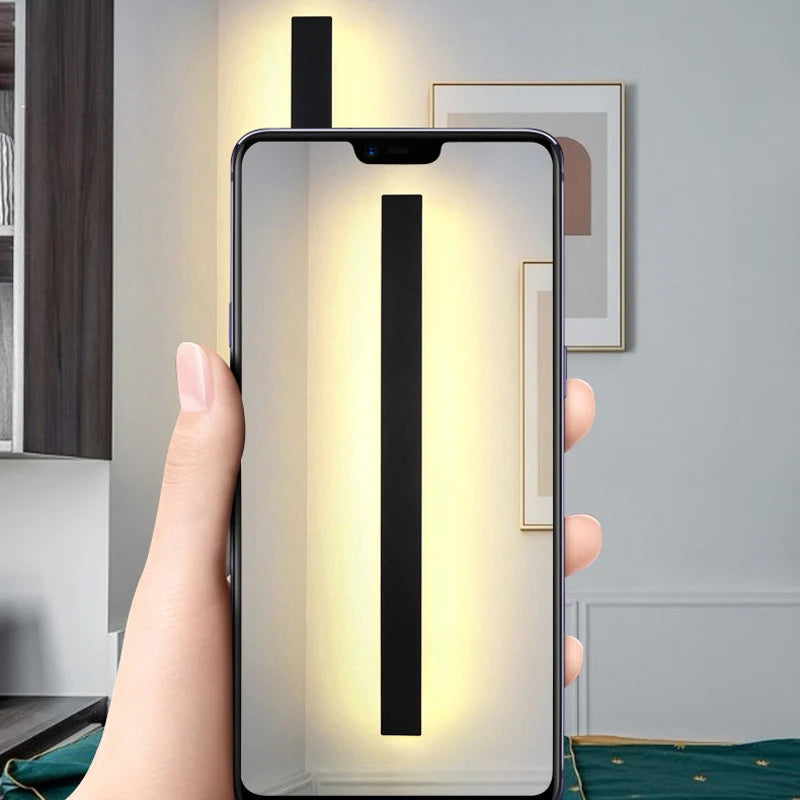 Modern Led Line Wall Light 40CM 15W AC220V Bedside Living Room Background Corridor Stair Porch Long Strip Sconce Lamp Home Decor