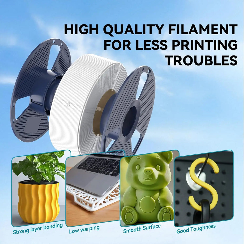 SUNLU PLA/PLA+/PETG/SILK/PLA Matte/ PLA Meta Filament 5KG 1KG/ Roll 1.75mm +/-0.02MM 3D Printer Filament Neatly Wound Filament