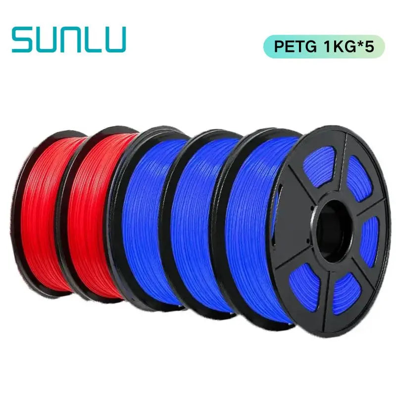 SUNLU PLA/PLA+/PETG/SILK/PLA Matte/ PLA Meta Filament 5KG 1KG/ Roll 1.75mm +/-0.02MM 3D Printer Filament Neatly Wound Filament