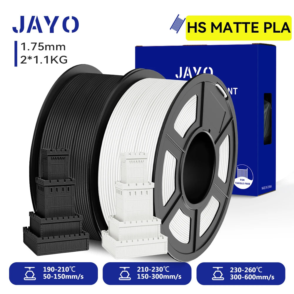 JAYO 3D PETG/ High Speed Matte PETG / PLA Classic/PLA/PLA+/HS PLA/PLA Matte/PLA Meta Printer Filament 1.75mm 3D Printer Filament