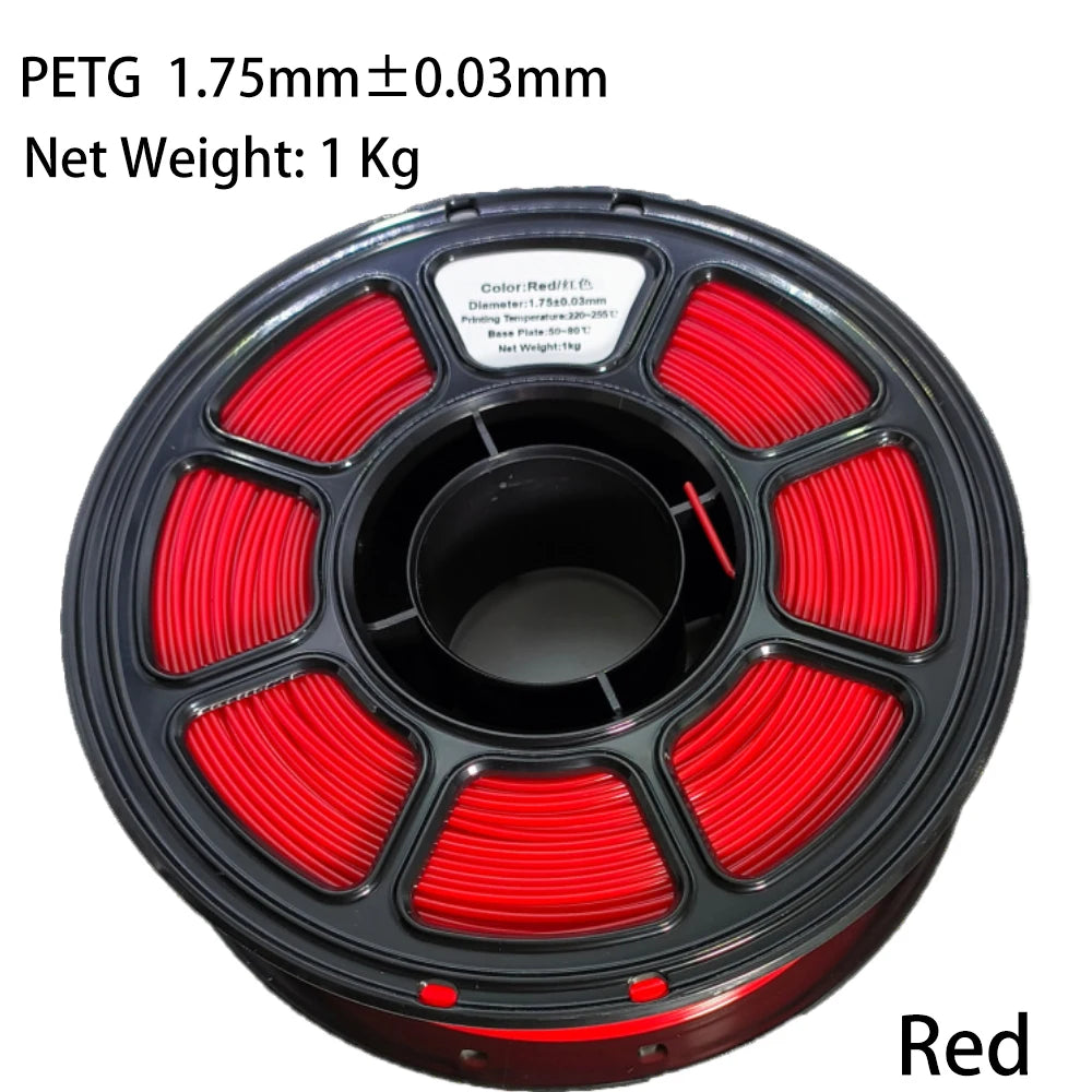 PLA/PETG Colorful 3D Filament Net Weight 1KG High Speed 3D Printer Filament High Flow Speed 3D Printing Mateial Pla 3D Printer