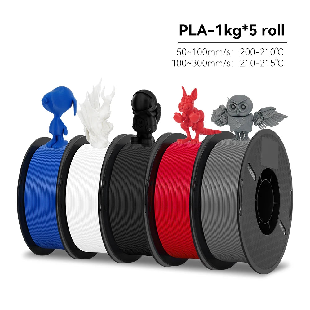 KEEPANG PLA/HS-PLA/PLA Matte/PLA Pro Filament 5KG PLA 3D Filament 1.75mm 1KG/Roll (2.2lbs) Neatly Wound 3D Printing Materials