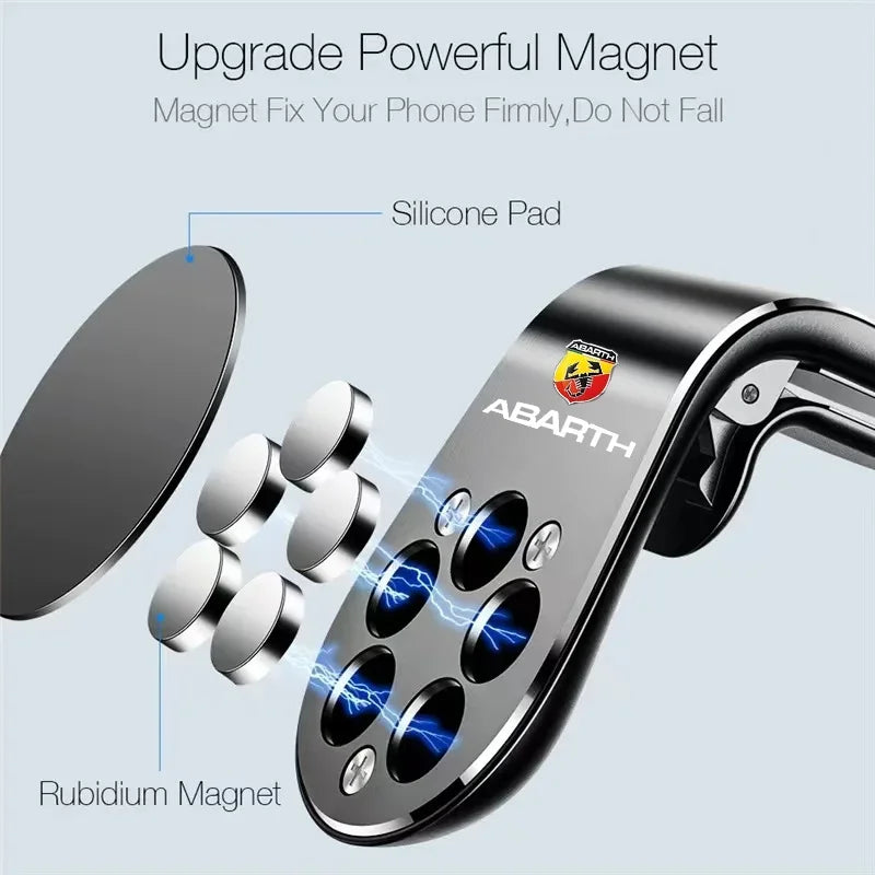 Magnetic Car Phone Holder Air Vent Clip Mount Mobile Cellphone GPS Support For FIAT 500 Grande Stilo Freemont Punto Astra Bravo