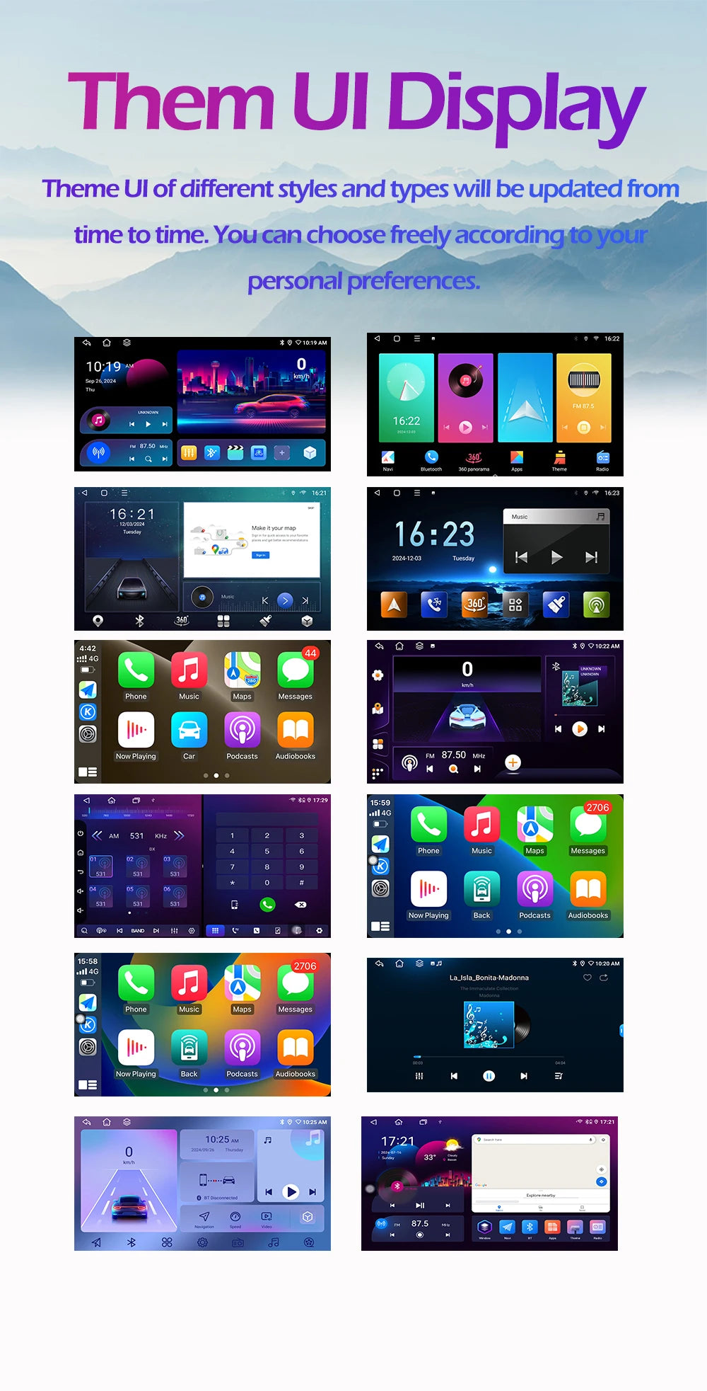 For FIAT 500 2016 2017- 2019 Android 14 Smart System Multimedia Carplay Wireless GPS Navigation DSP Stereo WIFI Accessories