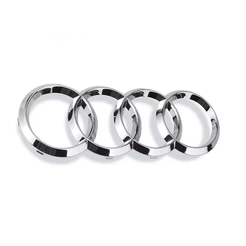 ABS 4 Rings Logo Audi Emblem Car Front Hood Emblem Bonnet Badge Rear Trunk Badge For Audi A3 A4 A5 A6 A7 A1 Q2 Q3 Q5 Q7 Q8 TT