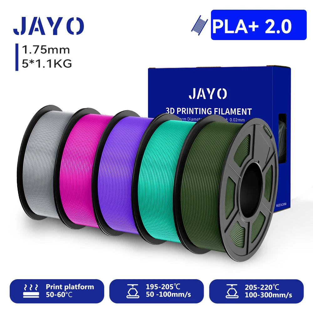 JAYO 3D PLA / SILK / PLA META / PETG / PLAMatte / ABS / High Speed PLA/ PLA PLUS 3D Filament 1.75mm Printer Filament 1.1KG/Roll