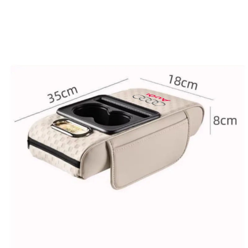 Auto Center Console Armrest Cushion With 2 Cup Holder Tissue Box for Audi A1 A3 A4 A5 A6 A7 A8 Q3 Q5 Q7 Q8 RS4 RS5 S3 S4 S5 TT