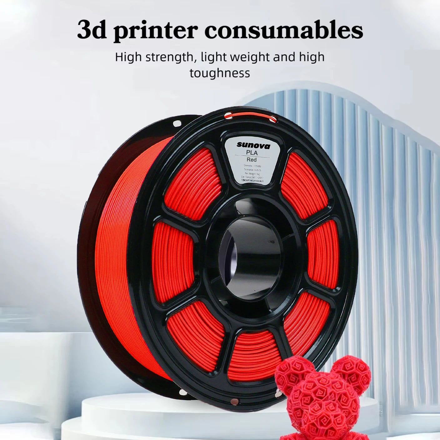 Tideboom 3D PLA/PETG Filament 1.2KG High Speed 3D Printer Filament High Flow Speed Matte Effect 3D Printing Mateial Pla 필라멘트