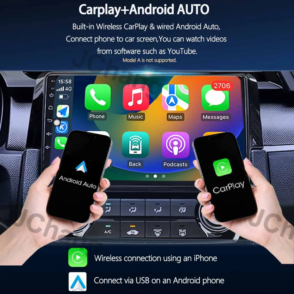 Video Player Carplay Car Radio for Fiat Ducato 2007 2008 2009 2010 2011 2012 - 2015 Android 15 Stereo Multimedia BT Auto Android