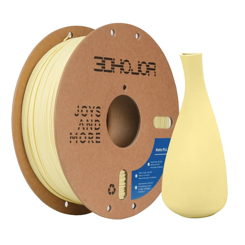 3DHOJOR PLA 3D Printer Filaments 1KG 1.75MM Matte PLA 3D Printing Material Upgraded Matte PLA Filament Multi-Color Filamento PLA